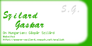 szilard gaspar business card